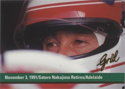 1992 Grid Motorcard Formula 1 - Satoru Nakajima #199