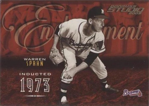 2003 Donruss Studio - Warren Spahn #E-46
