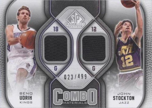 2009-10 SP Game Used - Beno Udrih/John Stockton #CM-US