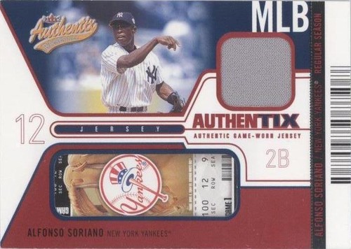 2004 Fleer Authentix - Alfonso Soriano #JA-AS