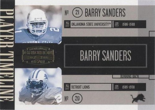 2006 Donruss Gridiron Gear Barry Sanders #PT-1