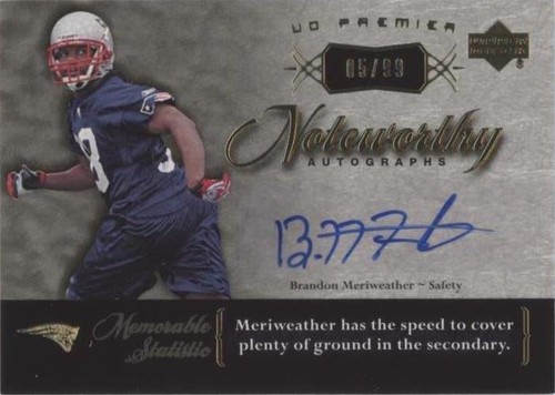 2007 UD Premier Brandon Meriweather #N-BM