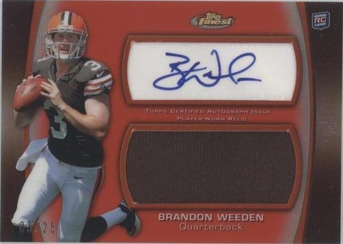 2012 Topps Finest Brandon Weeden #AJR-BW