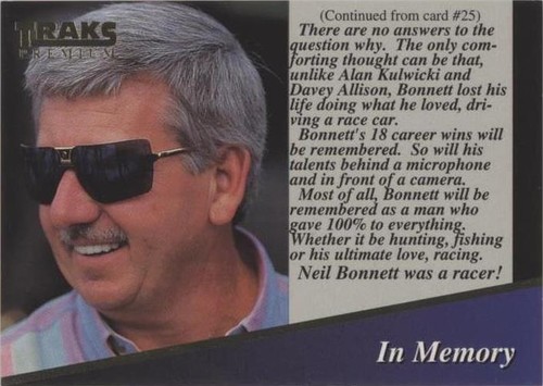 1994 Traks Premium - Alan Kulwicki Neil Bonnett #50
