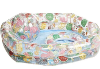 Intex Just So Fruity Pool Set with Inflatable Beach Ball Swim Ring Pool Set 48 