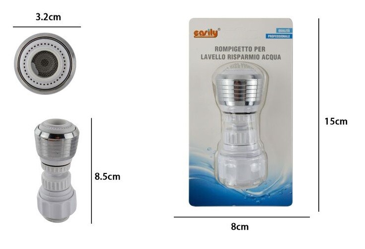 Aeratore Rompigetto Rubinetto Cucina Cromato Filtro Snodato 69263 dfh