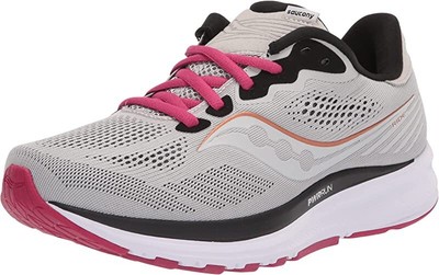 Женские кроссовки Saucony Ride 14, туманный/вишневый, 6 B(M) США