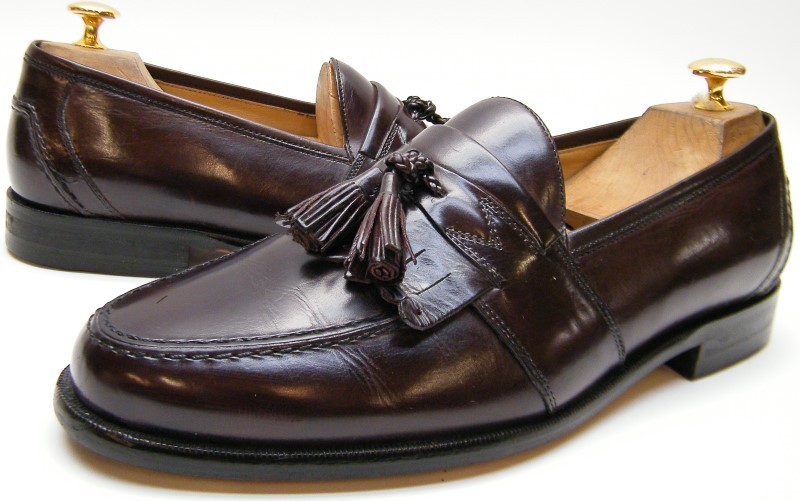 Johnston & Murphy Mens Loafers 8.5 Burgundy Leather Kiltie Dress Shoes Italy s-l400.jpg main image 4