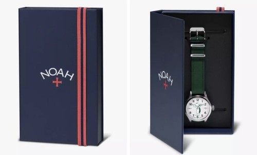 Pre-owned Timex Noah  Ghost Nets Collaboration Wrist Watch Men White Green Stainless Steel