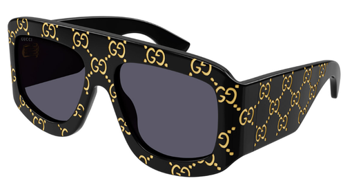 Pre-owned Gucci Gg0983s-004 Black In Gray