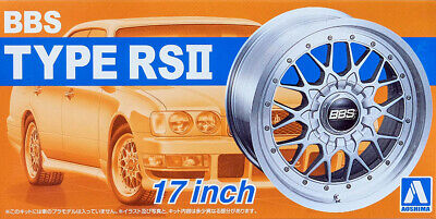 17 Zoll BBS Type RSII Felgen & Reifen 1:24 Model Kit Bausatz Aoshima 052419