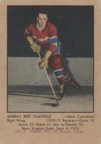 1951-52 Parkhurst - Bert Olmstead #5