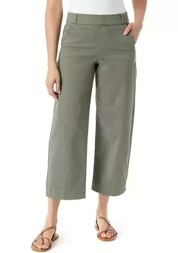 Gloria Vanderbilt Women's Wide Leg Cropped Pants