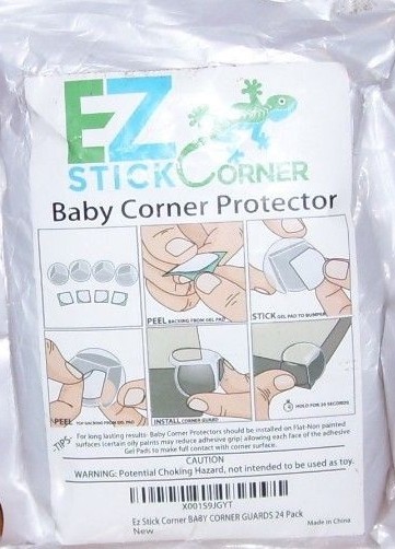 Brand New in pack 24 EZ Stick Corner Baby Corner Protector with stickers