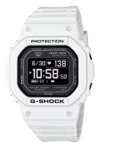 Pre-owned G-shock Casio  Move Digital 5600series White Solar-powered Men's Watch Dwh5600-7