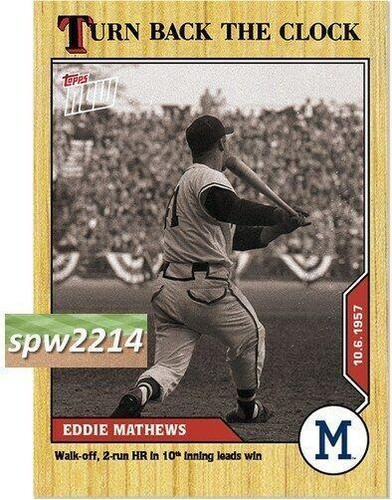 2020 Topps Now Turn Back the Clock - Eddie Mathews #190