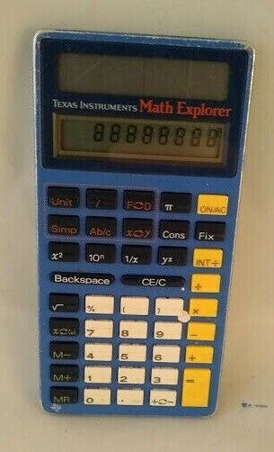 Vintage Texas Instruments Math Explorer Calculator Blue School...