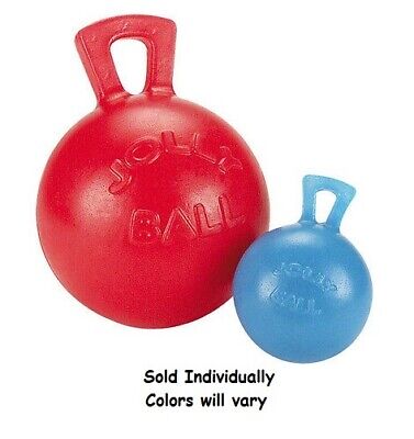 Rubber Dog Toy Tug-N-Toss Jolly Ball Small 4 1/2" Fetch Toys for Horse Play