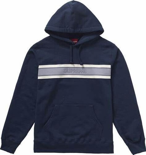 トップス Supreme Jacquard Stripe Hooded Sweat Supreme Jacquard Stripe Hooded Sweatshirt Navy Men's - SS24 - US