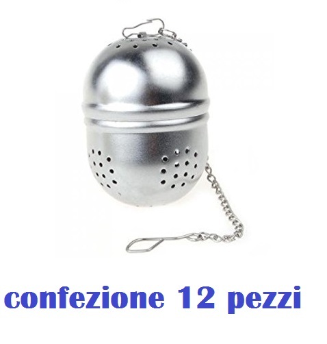 Set 12 Pezzi Palla Pazza Setaccio Infusore Tè Acciaio Inox Tisane moc