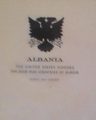 First day of issue, 1943 Overrun Countries, Albania, Scott # 918