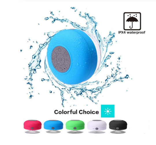 Altavoces de ducha Bluetooth, altavoz de ducha portátil impermeable con  ventosa incorporada, altavoz perfecto para Iphone, baños, dormitorios,  piscina, playa