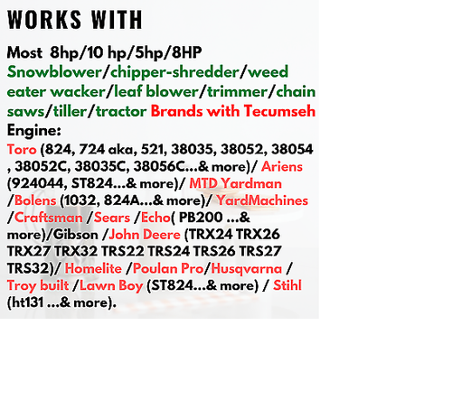 Carburetor Carb Replacement For All Brands Listed With Tecumseh New Snow Engine 