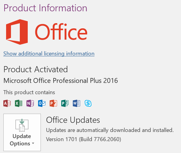 MS Office 2016 Professional  Plus Suites for 1 windowspc