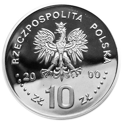 POLAND 10 ZLOTYCH 2000 Silver PF JAN II KAZIMIERZ I TYPE1