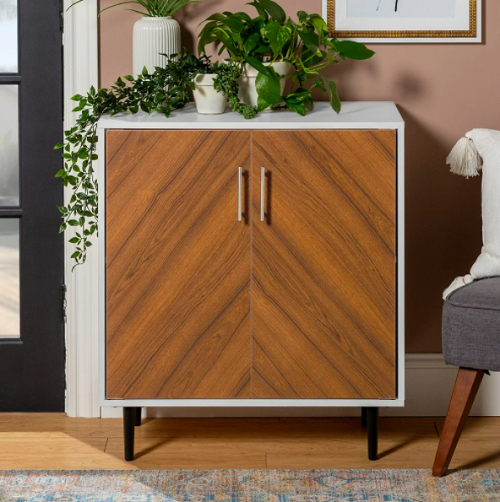 Console Modern Unit Storage Tv Table Shelf Center White