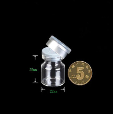 5 6 8 10 20ml Empty Butyl Rubber stopper Glass Bottles Aluminum Seal Cap Vials