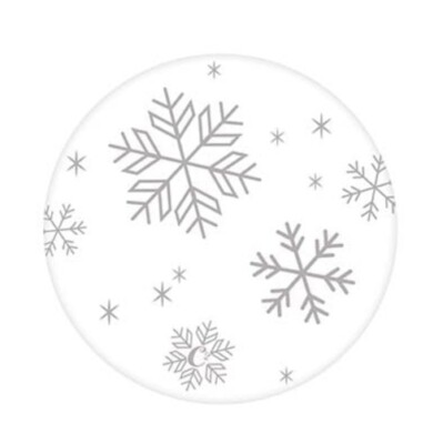 Origami Owl CLEAR GLASS SNOWFLAKE PLATE For LARGE Living Locket CHRISTMAS Insert
