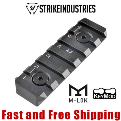 Strike Industries LINK 6-Slot Picatinny Rail Section fit KeyMod & M-LOK Socket