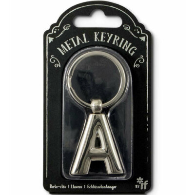 ALPHABET METAL KEYRING Initial Letter Name Chain Charm Birthday Christmas Gift