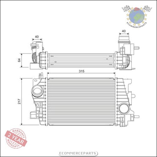 Intercooler Ã©Changeur Valeo Pour Opel Meriva B Vauxhall Dj6
