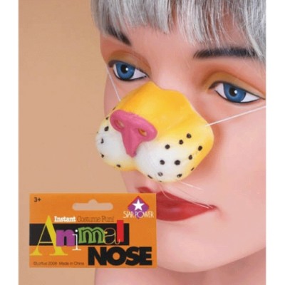 Child JUNGLE TIGER NOSE Cat Latex Rubber Fang Teeth Animal Costume Mask Toy Kids