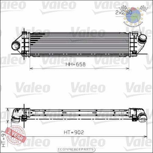 Intercooler Ã©Changeur Valeo Pour Ford Mondeo Galaxy S-Max Focus C-Max Kuga Volv