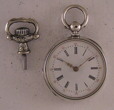 AMAZING Silver Case 150-Years-Old French Pocket Watch MINT UNUSUAL MOVEMENT