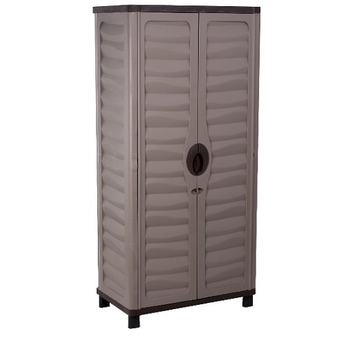 Tall Outdoor Storage Cabinet Garden Utility Plastic Horizontal