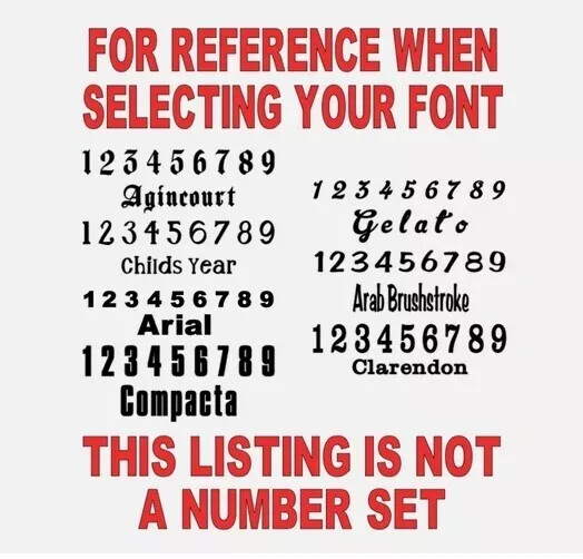 TWO Custom Mailbox Address Street Numbers Vinyl Decal House Business Door Glass