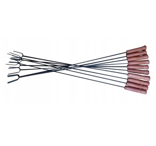10 tlg Grillspieß 100cm Spießgabeln zum Grillen Lagerfeuer Grill - 10 Stück