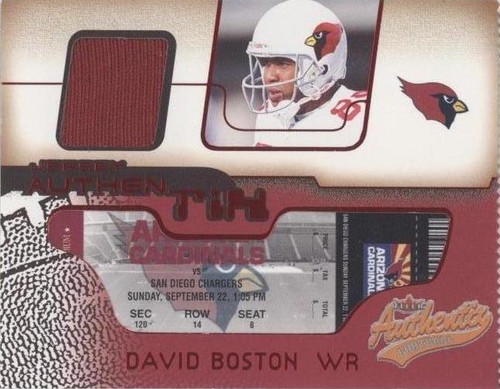 2002 Fleer Authentix David Boston #JA-DB2