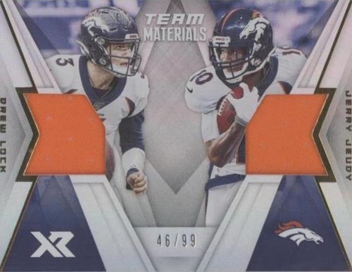 2020 Panini XR Drew Lock Jerry Jeudy #TM-28