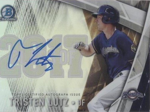 Tristen Lutz 2018 Bowman High Tek Prospect Autograph #PHT-TL 