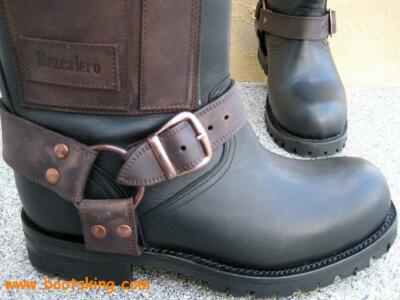 MEZCALERO MEZCALERO BIKER BOOTS STIEFEL ENGINEER NEU LEDER HANDMADE GR. 38 BIS 46