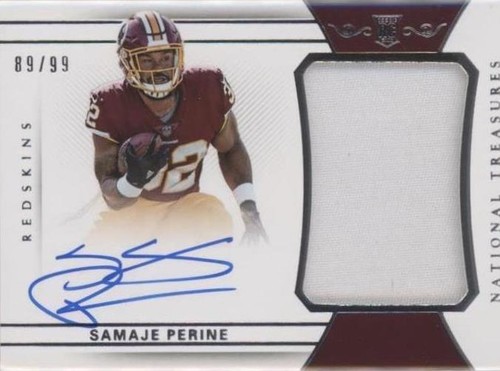 2017 Panini National Treasures Samaje Perine #178