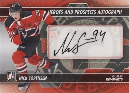 2013-14 In the Game Heroes and Prospects - Nick Sorensen #A-NS