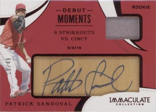2020 Panini Immaculate Collection - Patrick Sandoval #DM-PS