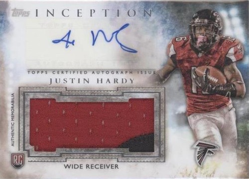 2015 Topps Inception Justin Hardy #AJP-JHA
