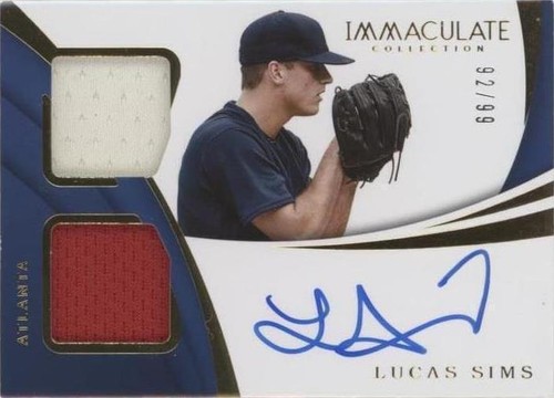 2018 Panini Immaculate Collection - Lucas Sims #RDM-LS